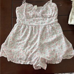 Floral Print Women's Romper